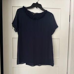 Banana Republic ruffle neck top